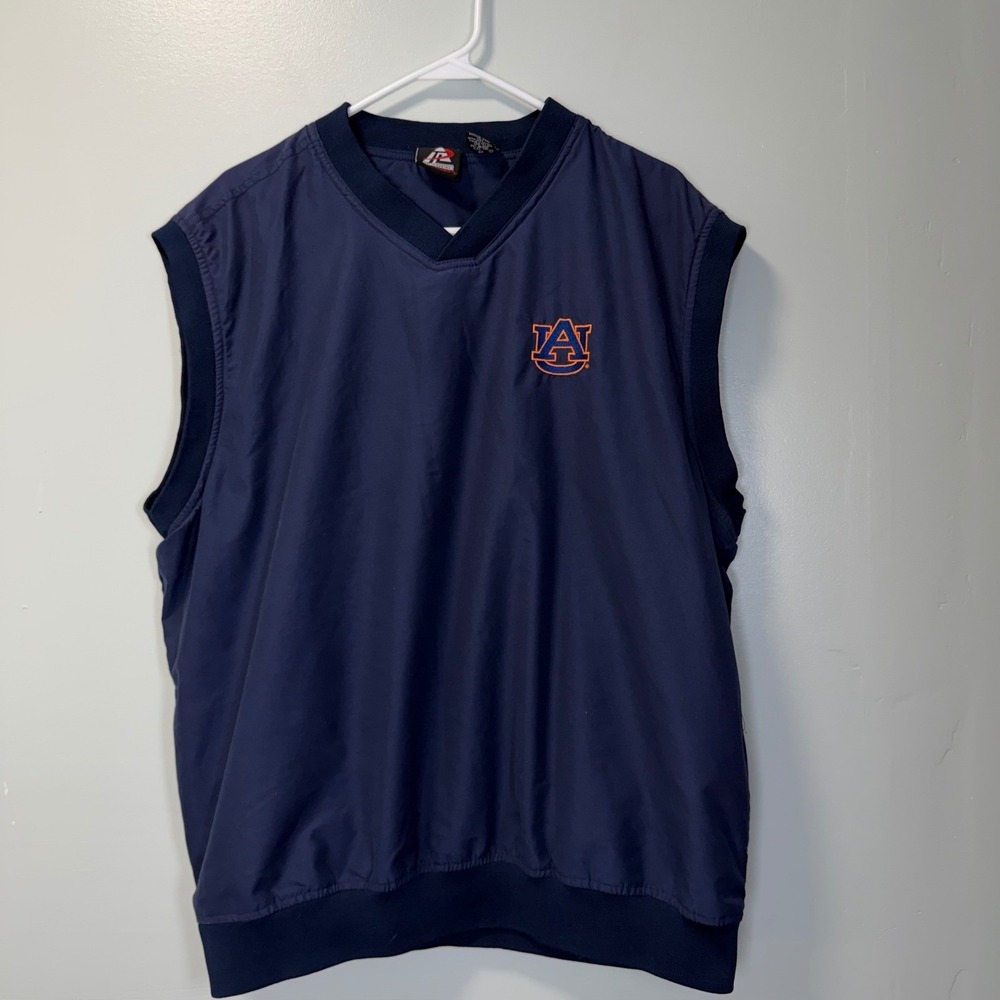 Men's Auburn Tigers Navy‎ Sleeveless Pullover Vest Embroidered AU Size XL